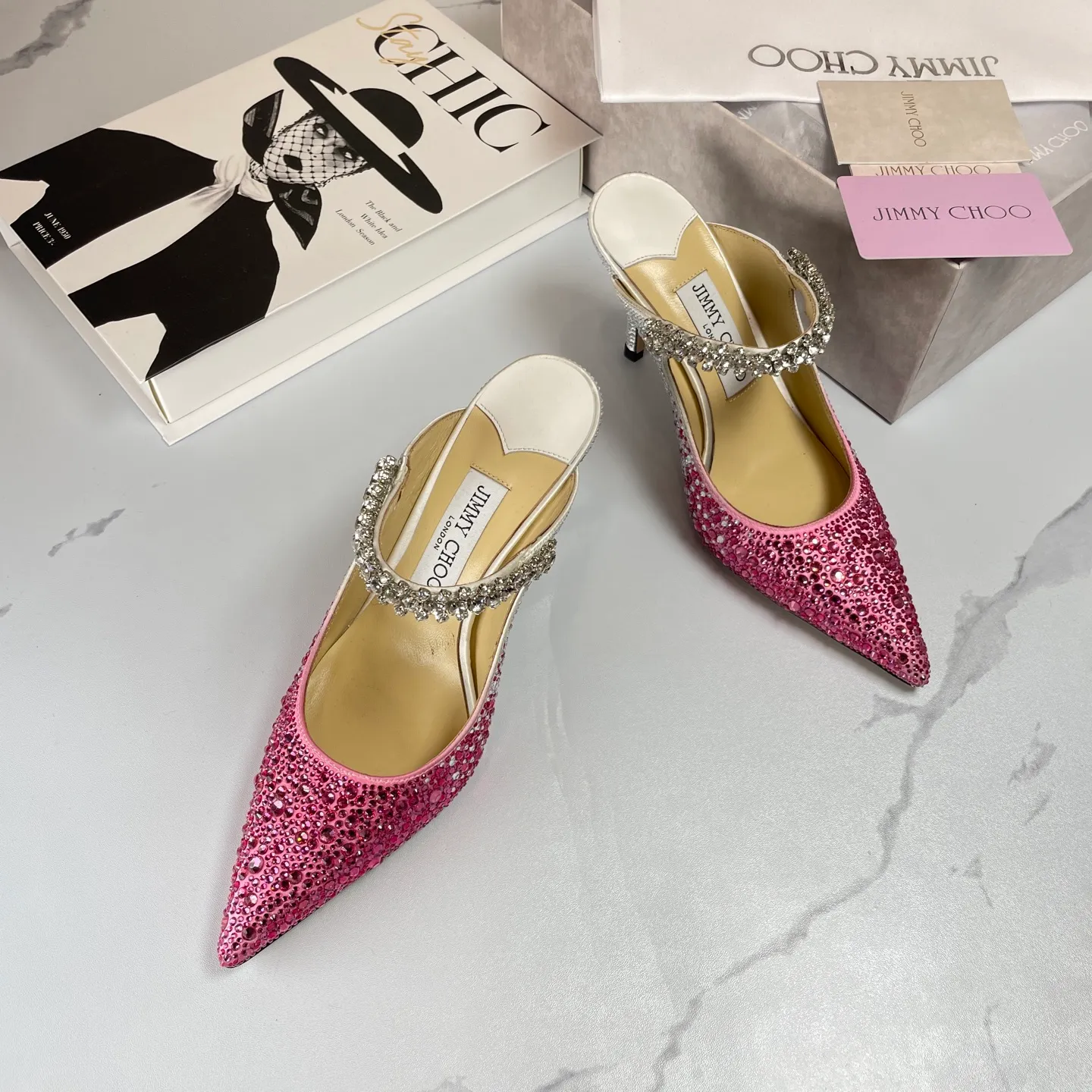 👟👟Ex-factory price 680👟👟 Jimmy Choo BING 65 diamond high heels 35-40 (41 42 43 customized)